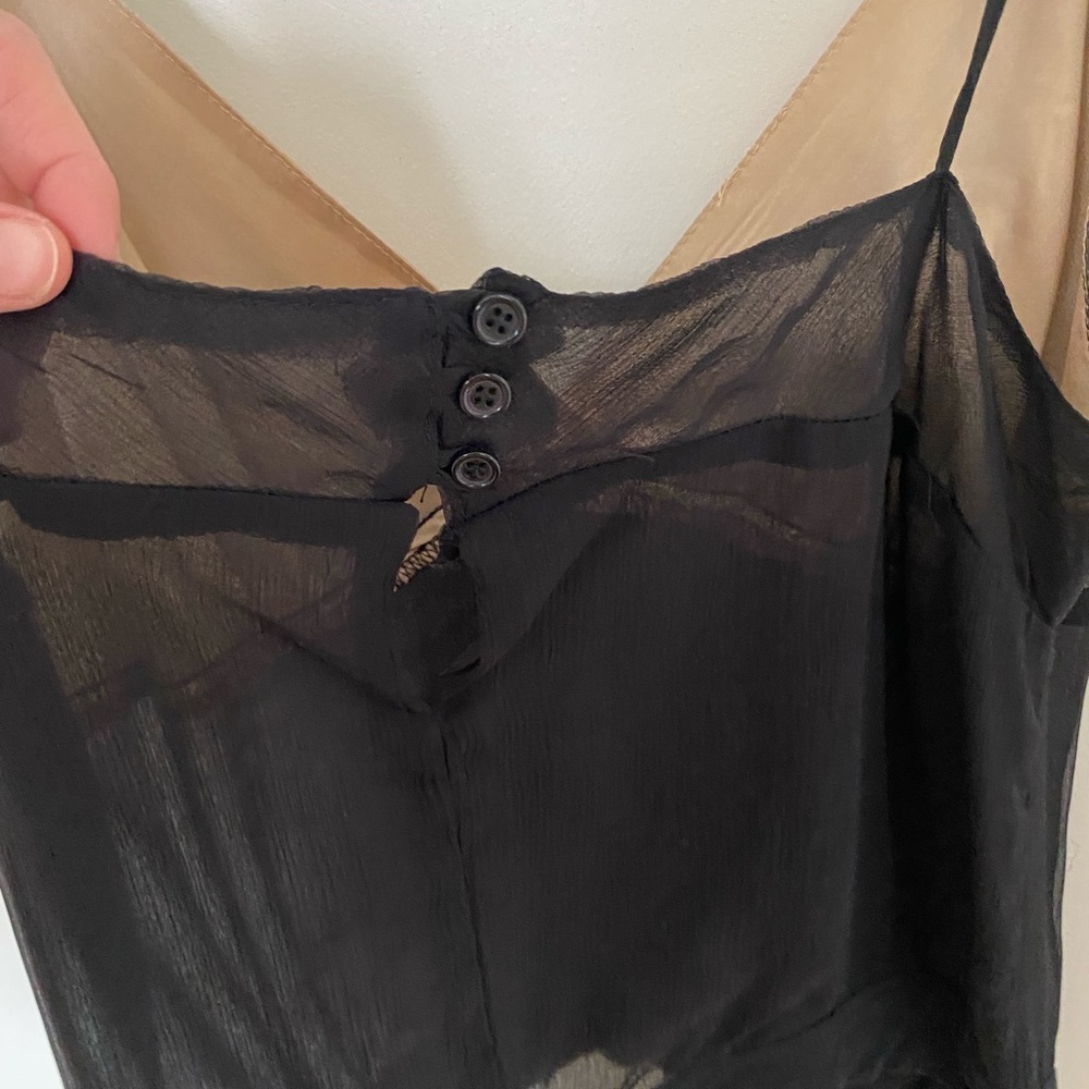 Ruth from Anthropologie black/tan silk camisole - Picture 5 of 7